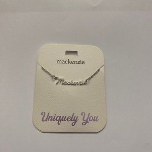 NWT Mackenzie Personalized Name Silver Pendant 16-20" Necklace Uniquely You